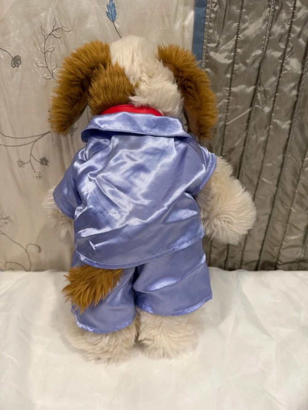 Build-A-Bear Cream Plush Puppy with Satin Tag - Picture 6 of 13